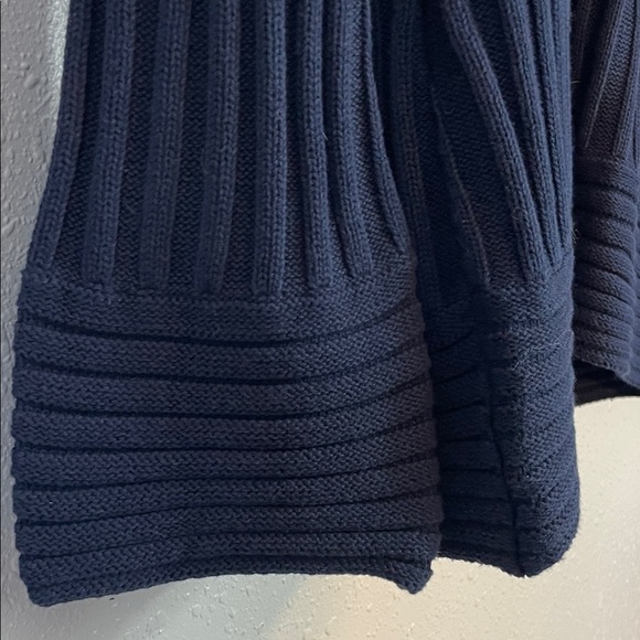 Chadwicks Navy Blue Ribbed Thick Knit Sweater, Shawl Collar Pullover Size L - Picture 7 of 12